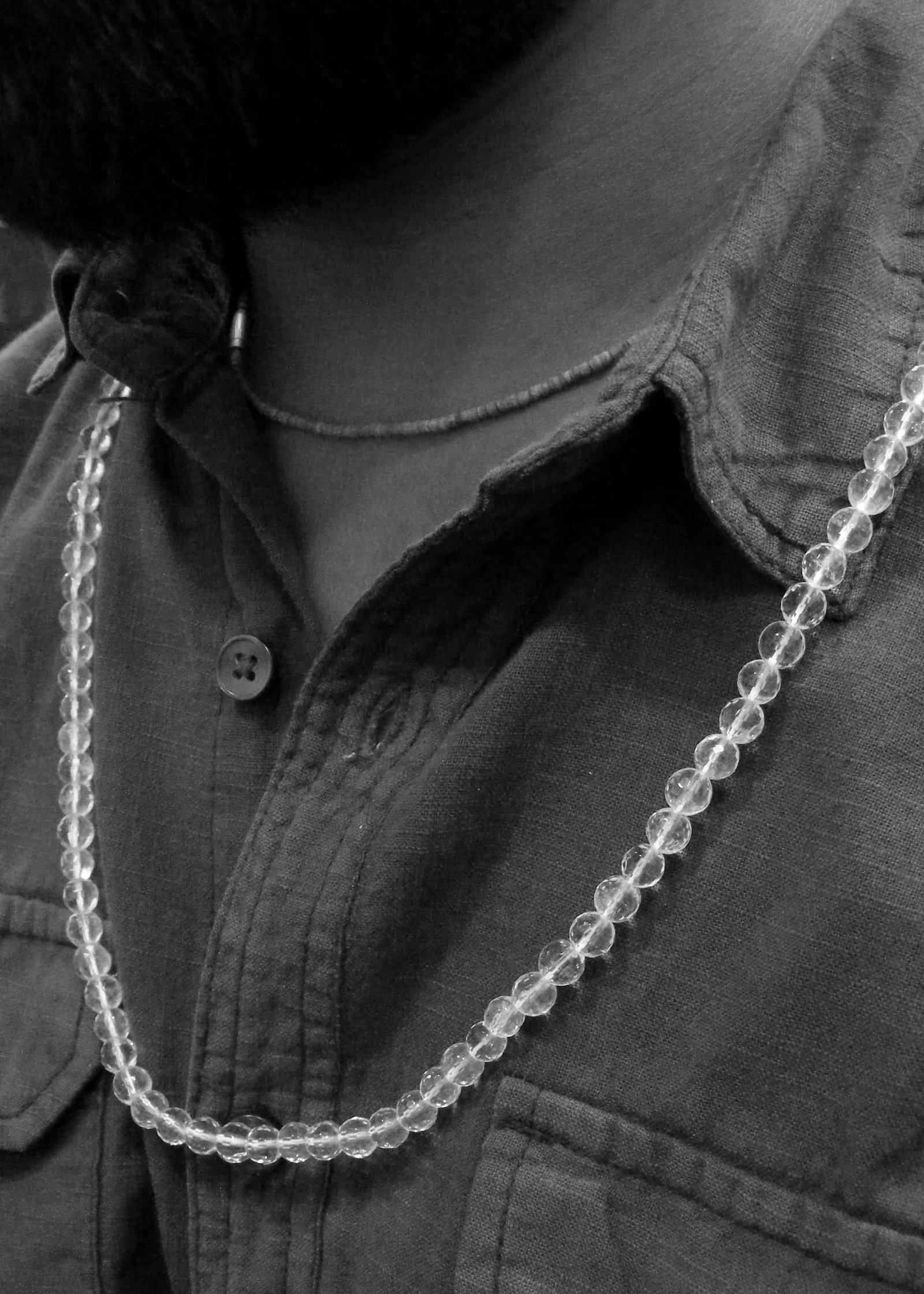 Natural Sphatik 6mm Diamond Cut Mala